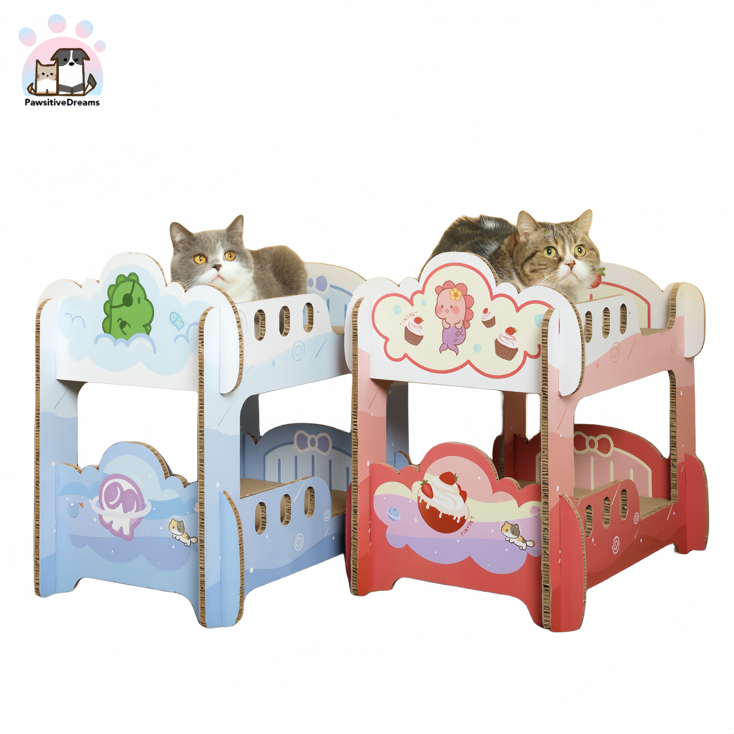 Tinypet Double-Layer Large Cat Scratching Post Bunk Beds for Cat - Pawsitive Dreams