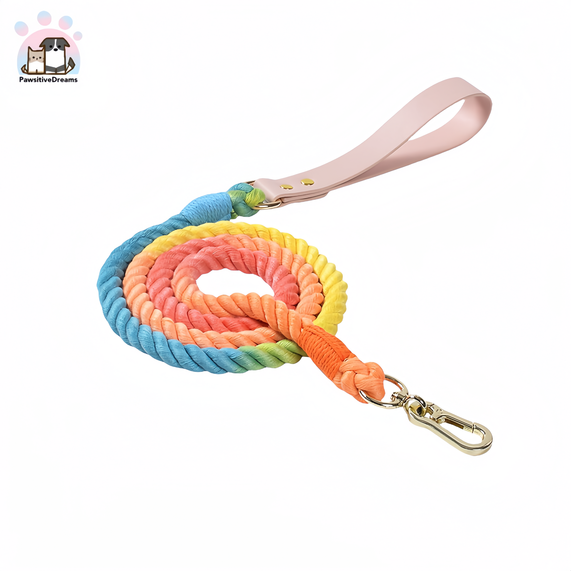 Loudik Handmade Macaron Color Cotton Rope Cat and Dog Leash - Pawsitive Dreams