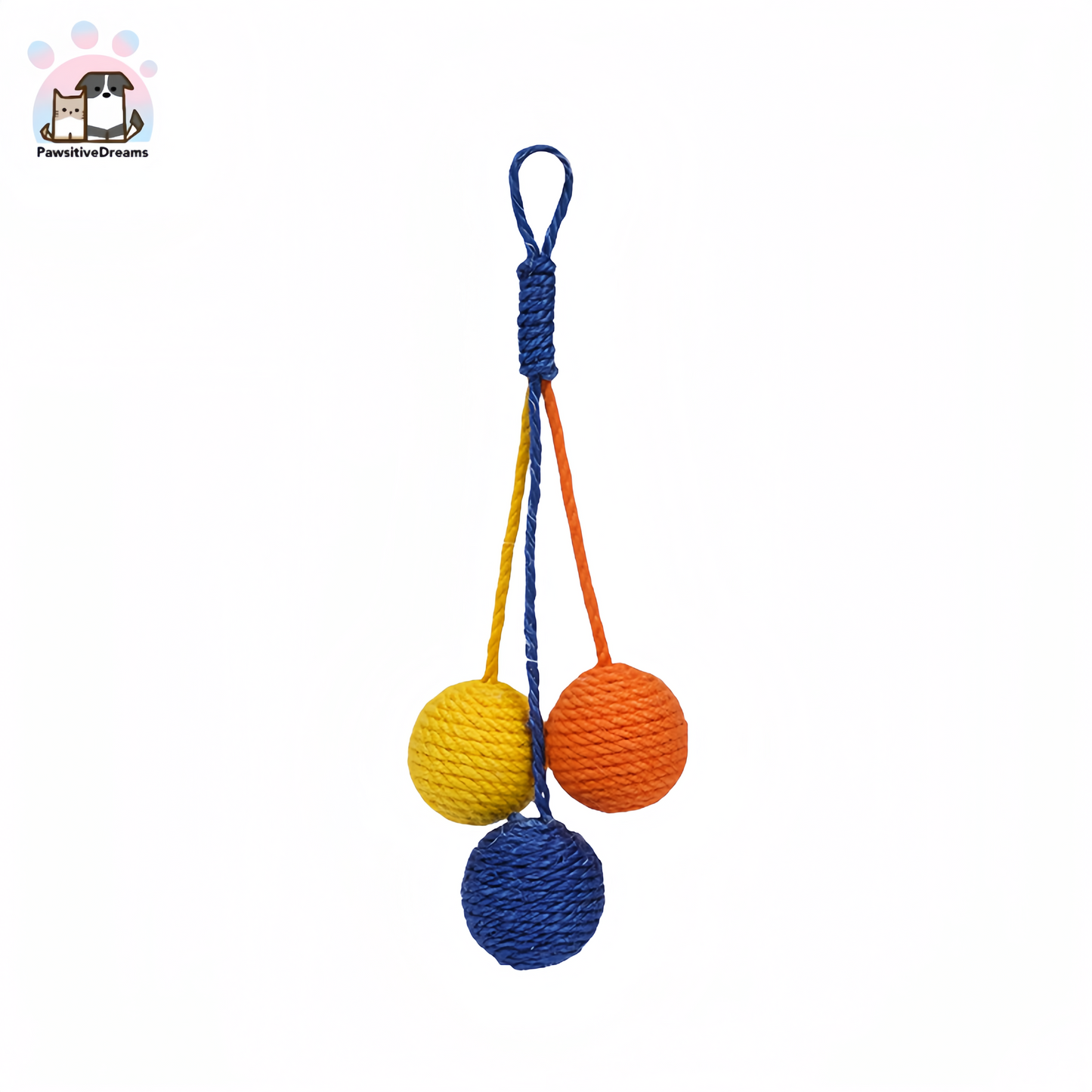 ZEZE Sisal Colorful Cat Toy Balls, Self-Entertaining Boredom Relief for Cats - Pawsitive Dreams