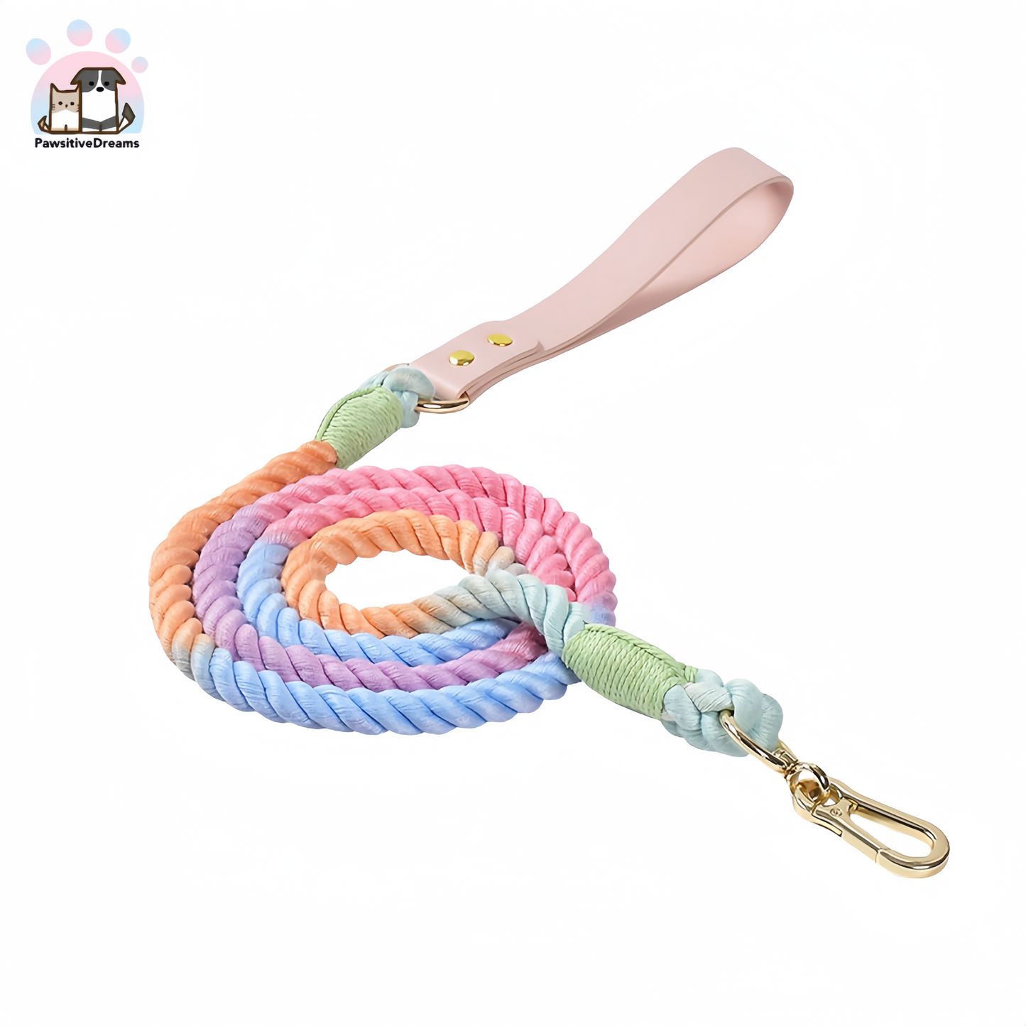 Loudik Handmade Macaron Color Cotton Rope Cat and Dog Leash - Pawsitive Dreams