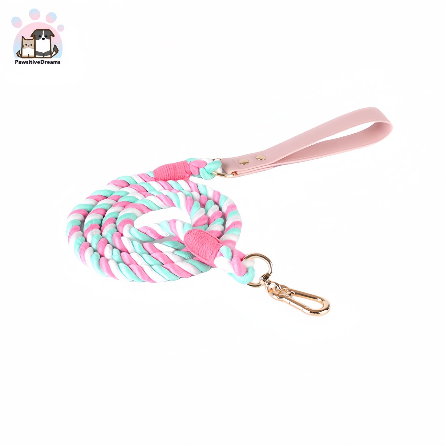 Loudik Handmade Macaron Color Cotton Rope Cat and Dog Leash - Pawsitive Dreams