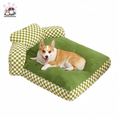 Tianyuan Bunny Velvet Perfect Comfort Orthopedic Bolster Sofa Cat & Dog Bed - Pawsitive Dreams