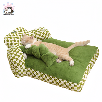 Tianyuan Bunny Velvet Perfect Comfort Orthopedic Bolster Sofa Cat & Dog Bed - Pawsitive Dreams