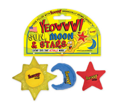Catnip Sun, Moon & Stars - 3pk