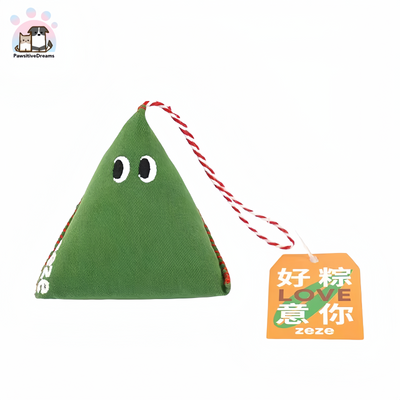 ZEZE Zongzi Shape Cat Toy, Self-Entertaining Boredom Relief for Cats With Catnip - Pawsitive Dreams