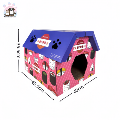 Sushi House Cat House and Scratching Board For Cats - Pawsitive Dreams