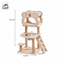 Lechong Morden Wooden Small Size Cat Tree With Cat Scratching Posts, Ball And Bed - Pawsitive Dreams