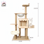 Lechong Morden Wooden Small Size Cat Tree With Cat Scratching Posts, Ball And Bed - Pawsitive Dreams