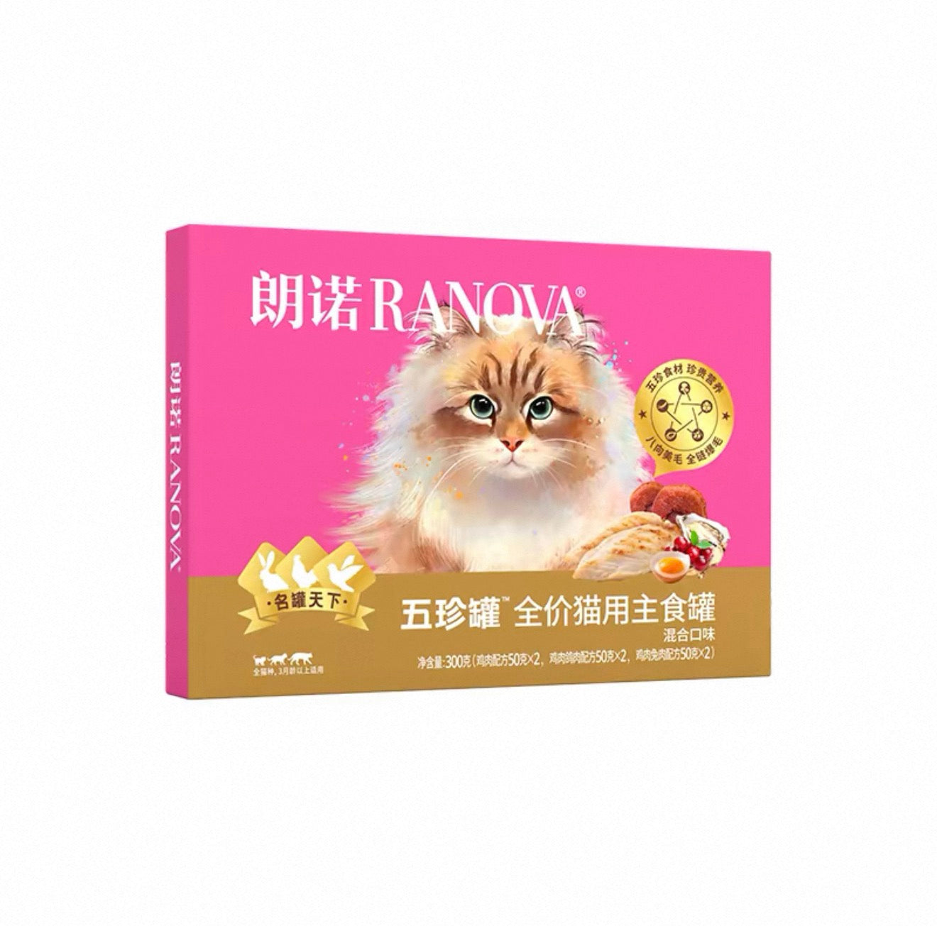 RANOVA Complete Cat Food Cans – Chicken, Pigeon & Rabbit Formula