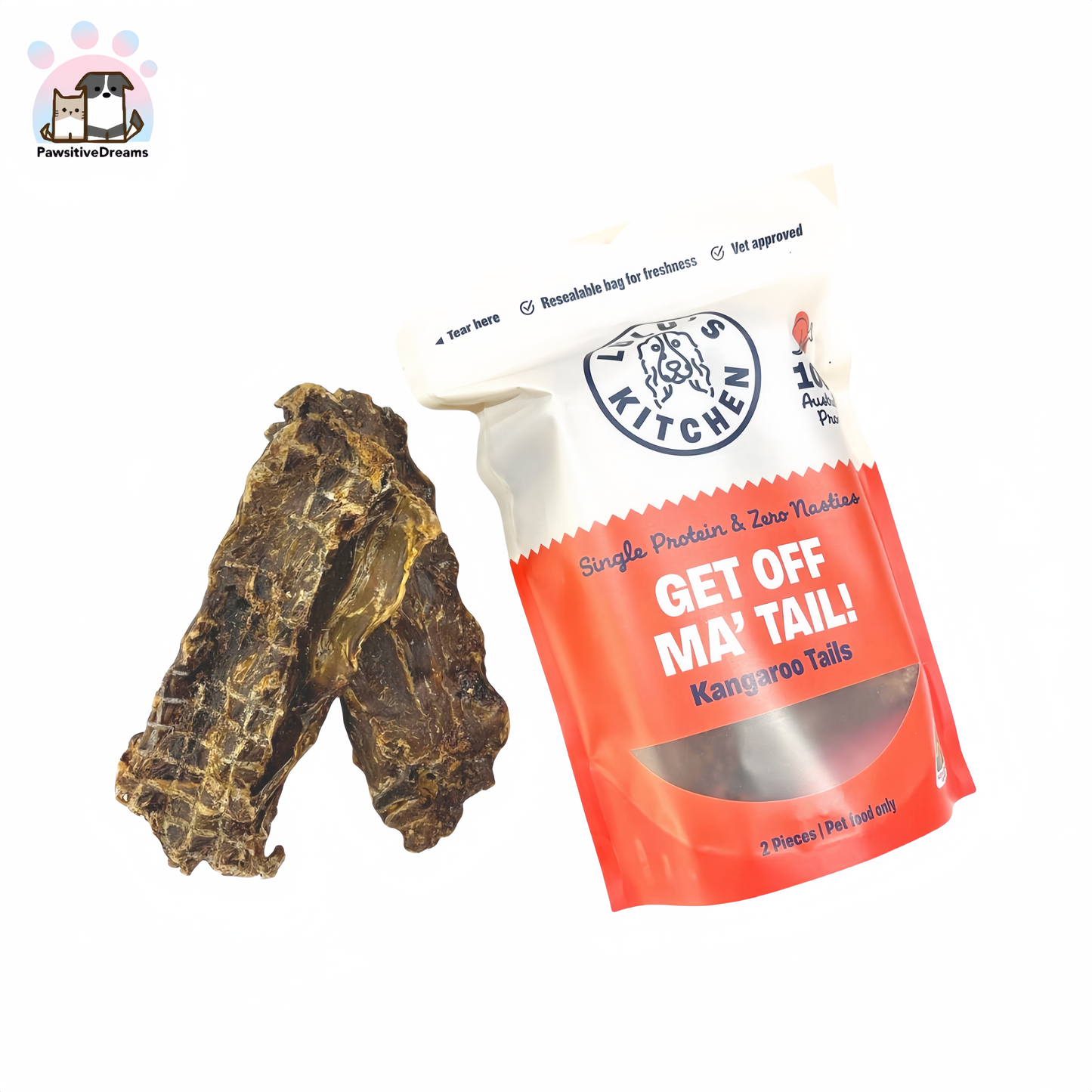 Lulu's Kitchen Kangaroo Tails Healthy Chews For Dogs