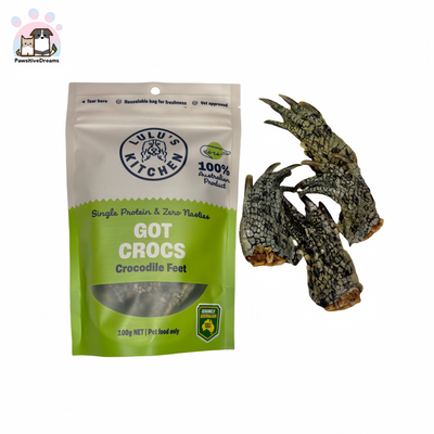 Lulu's Kitchen Crocodile Feet Healthy Chews For Dogs