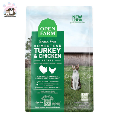 Open Farm Homestead Turkey & Chicken Dry Cat Food - Pawsitive Dreams