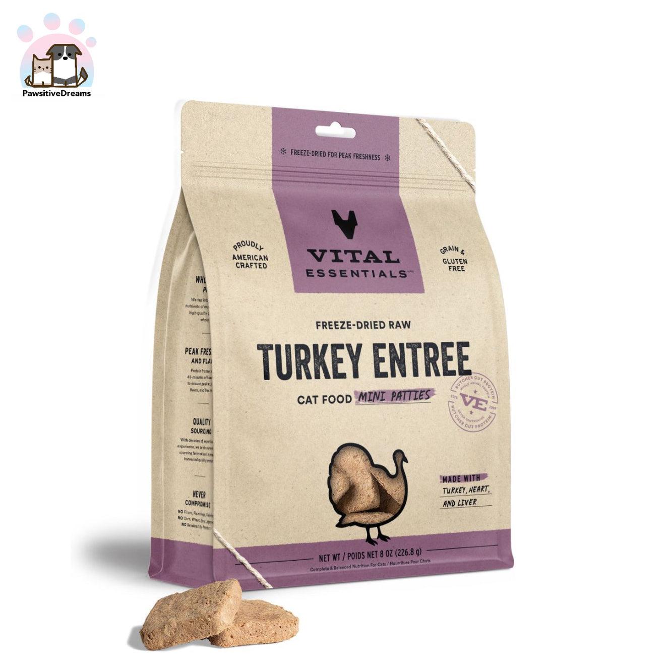 Vital Essentials Freeze-Dried Raw Mini Patties Cat Food - Pawsitive Dreams