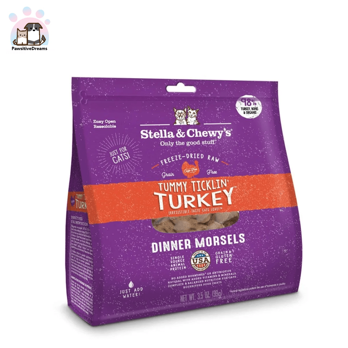 Stella & Chewy's Dinner Morsels Freeze-Dried Raw Cat Food - Pawsitive Dreams