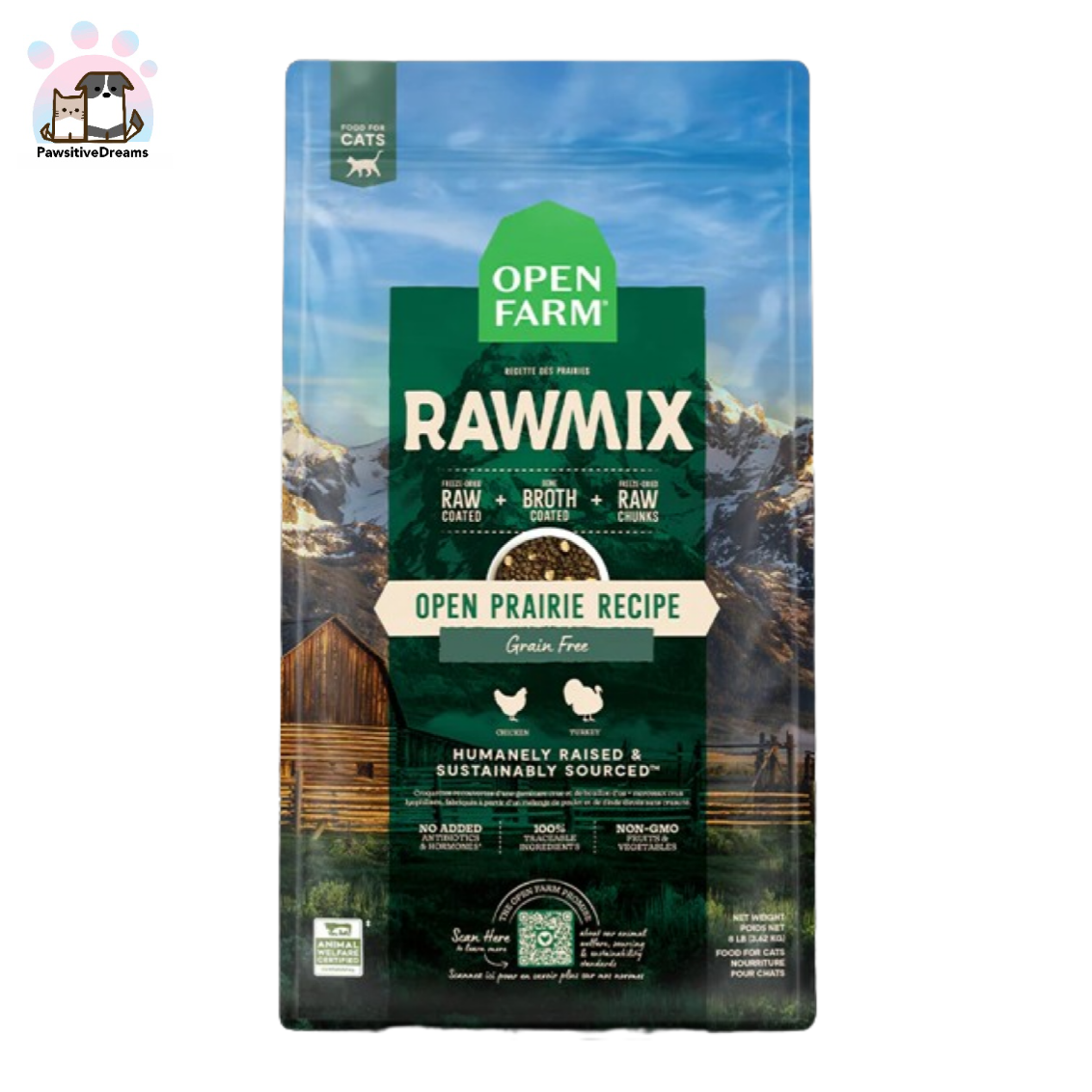 Open Farm Freeze Dried Raw Grain-Free RawMix Dry Food for Cats - Pawsitive Dreams