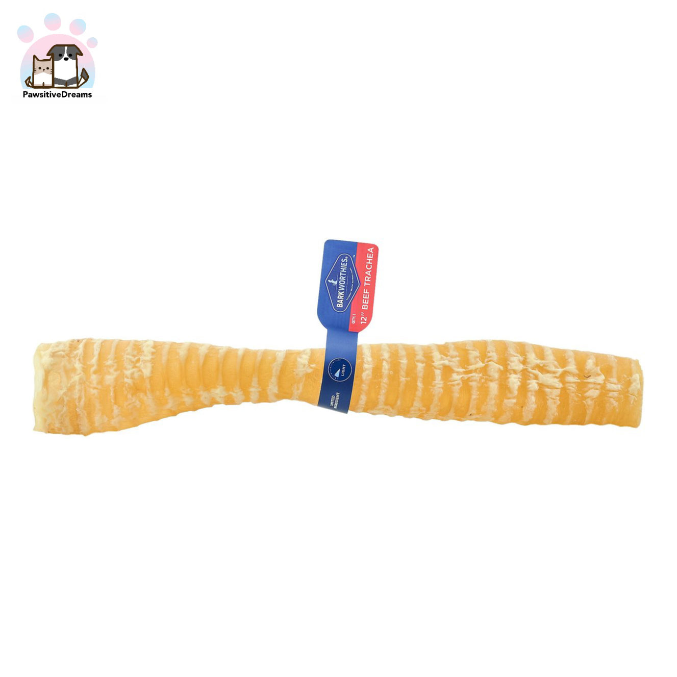 Barkworthies Beef Trachea Dog Chew, Light Strength Chews - Pawsitive Dreams