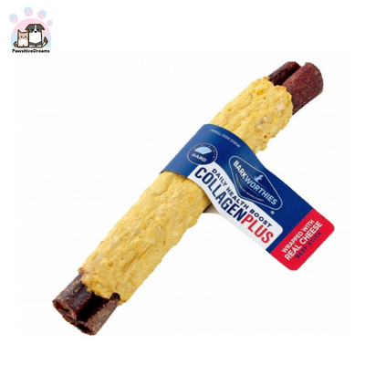 Barkworthies Daily Health Boost Collagen Plus Wrapped with Real Cheese Beef Stick, Hard Strength Chews - Pawsitive Dreams