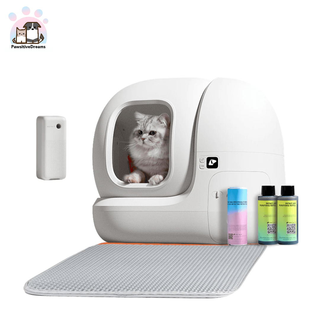 Petkit Pura Max Self-Cleaning Cat Litter Tray, Self-Cleaning, xSecure/Geurverwijdering/App Control/76L Maximum Capacity, Automatic Cat Litter Tray for Multiple Cats - Pawsitive Dreams
