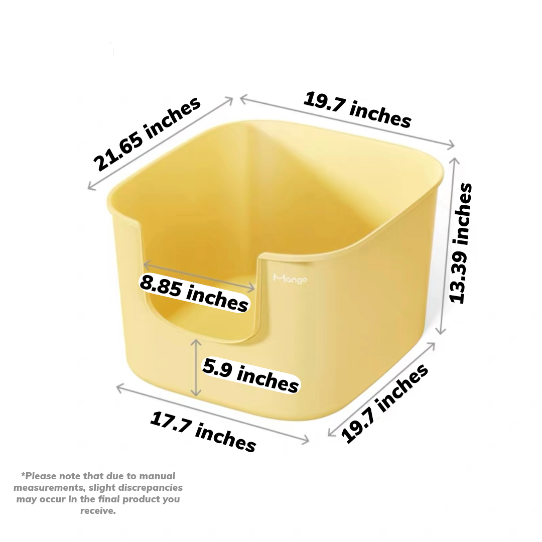 Mango Cube Litter Box XL Set | Litter Box with Mat, Scoop & Accessories