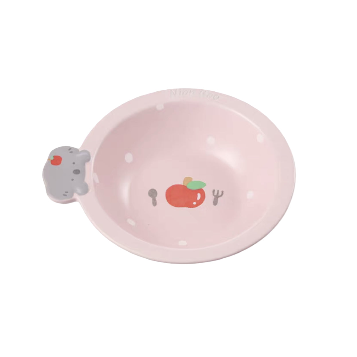 Niangao Cute Koala Design Ceramic Bowl For Cats & Small Dogs