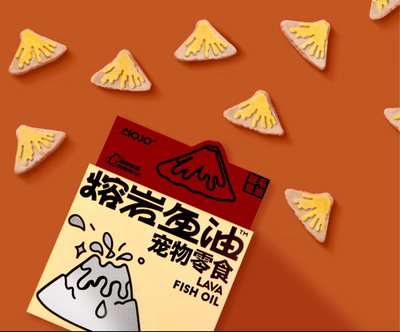 Volcano-Shaped Freeze-Dried Chicken & Fish Oil Treats