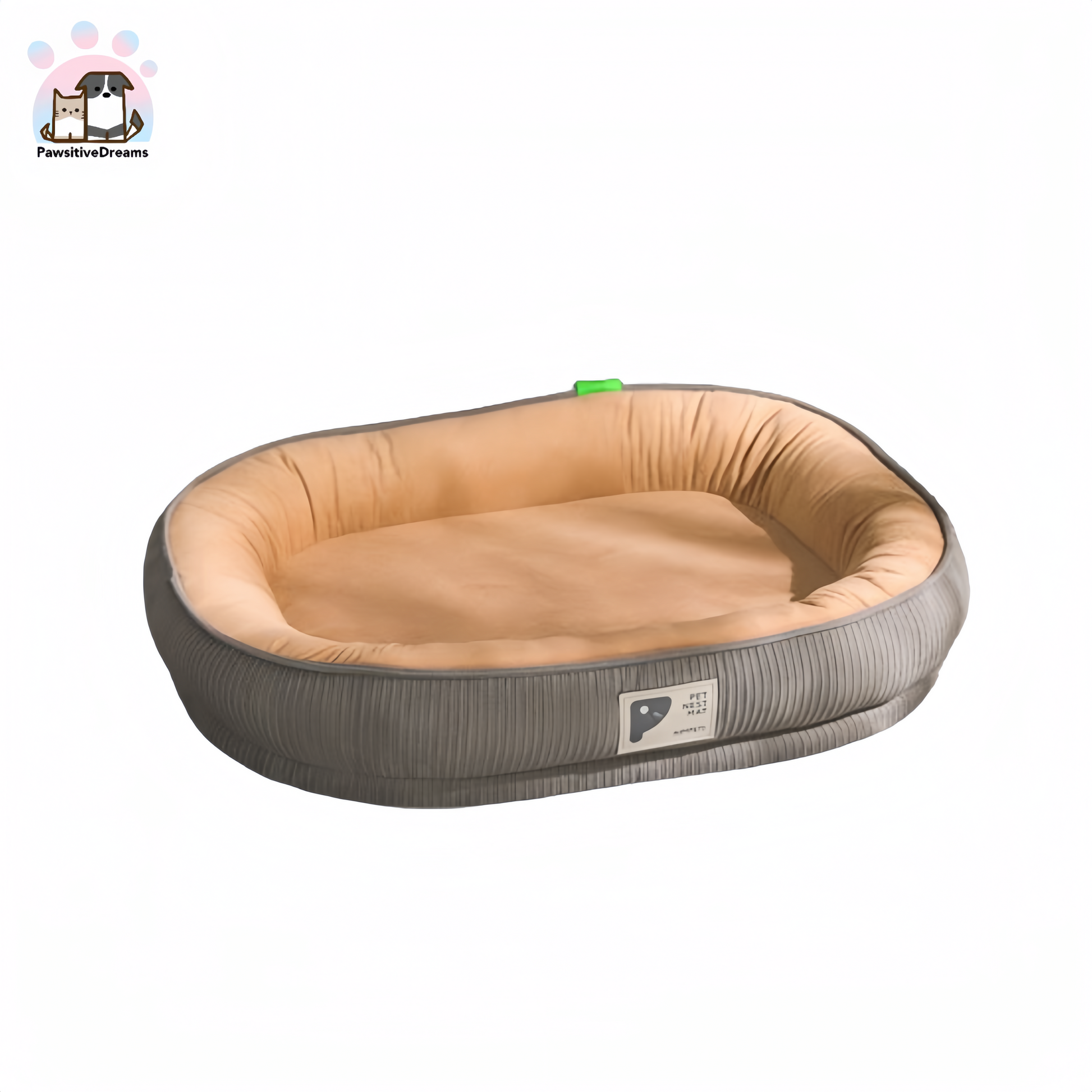 Kimpets Seasonal Rectangular Bolster Cat & Dog Beds With Removable Cover - Pawsitive Dreams