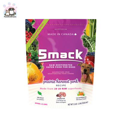 Smack Raw Dehydrate Prairie Harvest Pork Super Dog Food