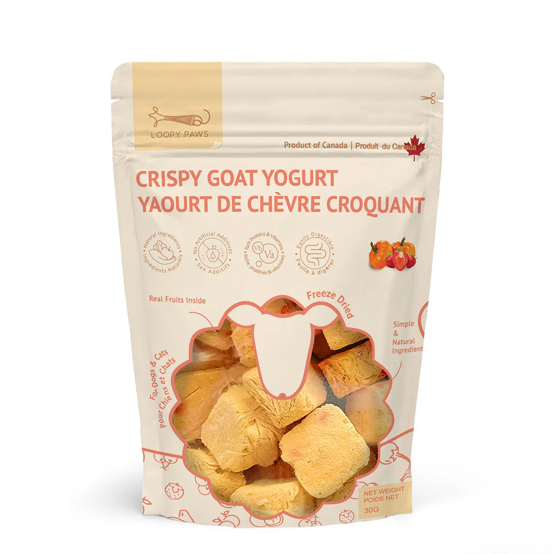 Loopypaws Crispy Goat Yogurt - 4 flavor